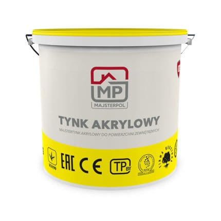 Tynk akrylowy Majsterpol Opakowanie-wiadro 25 kg, Struktura: baranek, kornik