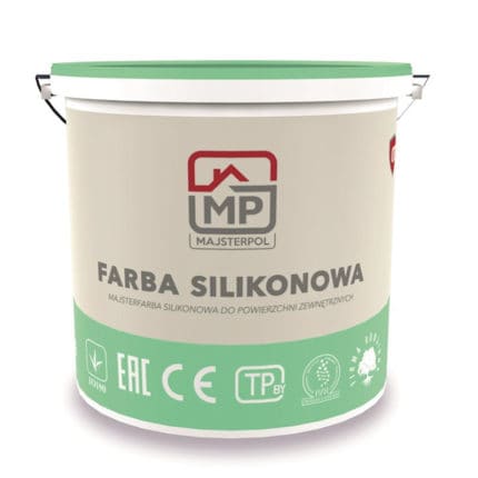 Farba silikonowa Majsterpol Opakowanie-wiadro 12 kg, Struktura: baranek, kornik